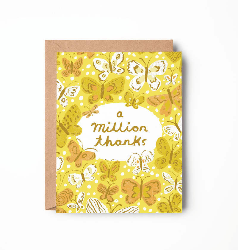 A Million Thanks Card - Needle and Grain