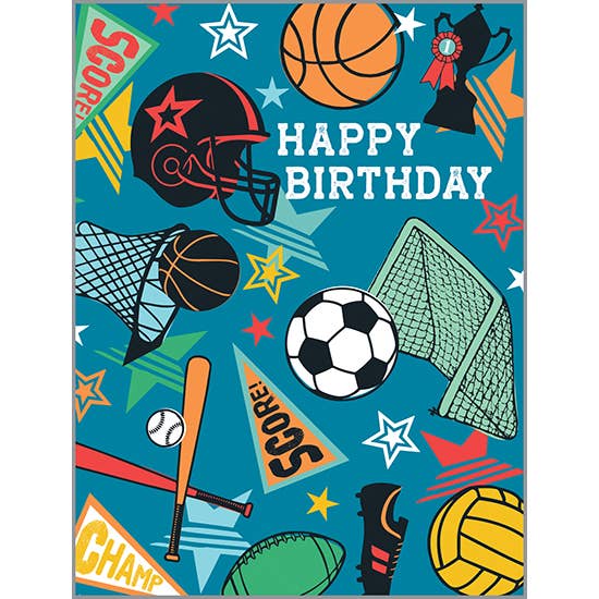 Birthday Greeting Card - Sports