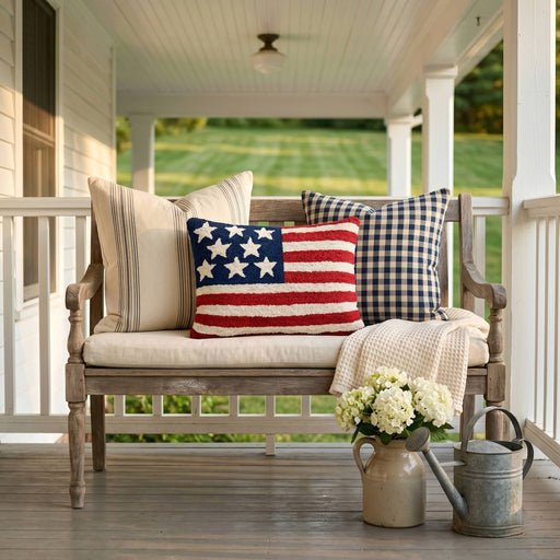 American Flag Hook Pillow - Needle and Grain