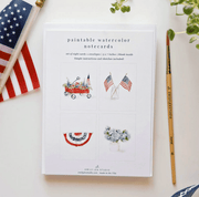 Americana Paintable Watercolor Notecards - Needle and Grain
