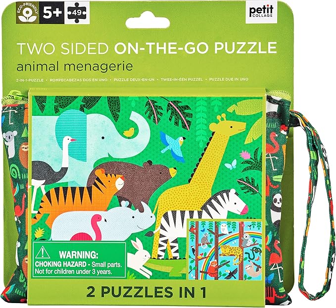 On the Go Animal Double-Sided Puzzle