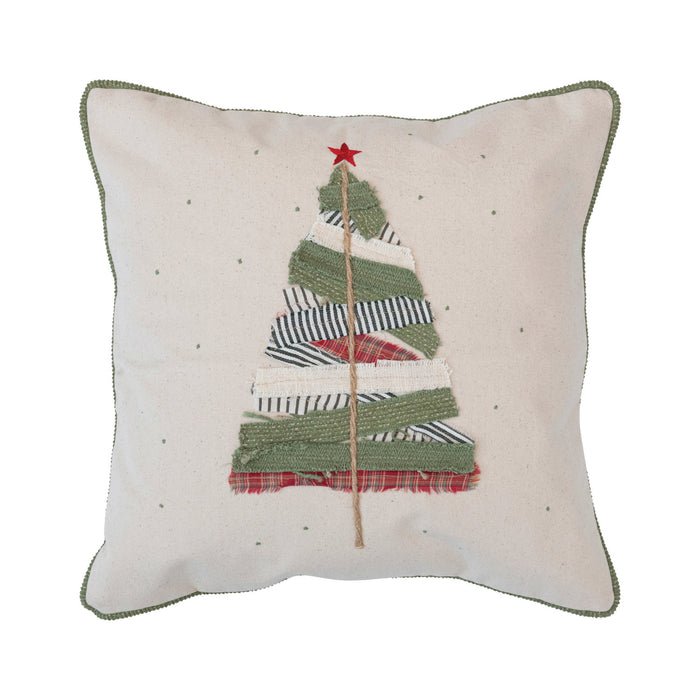 Appliquéd Christmas Tree Pillow