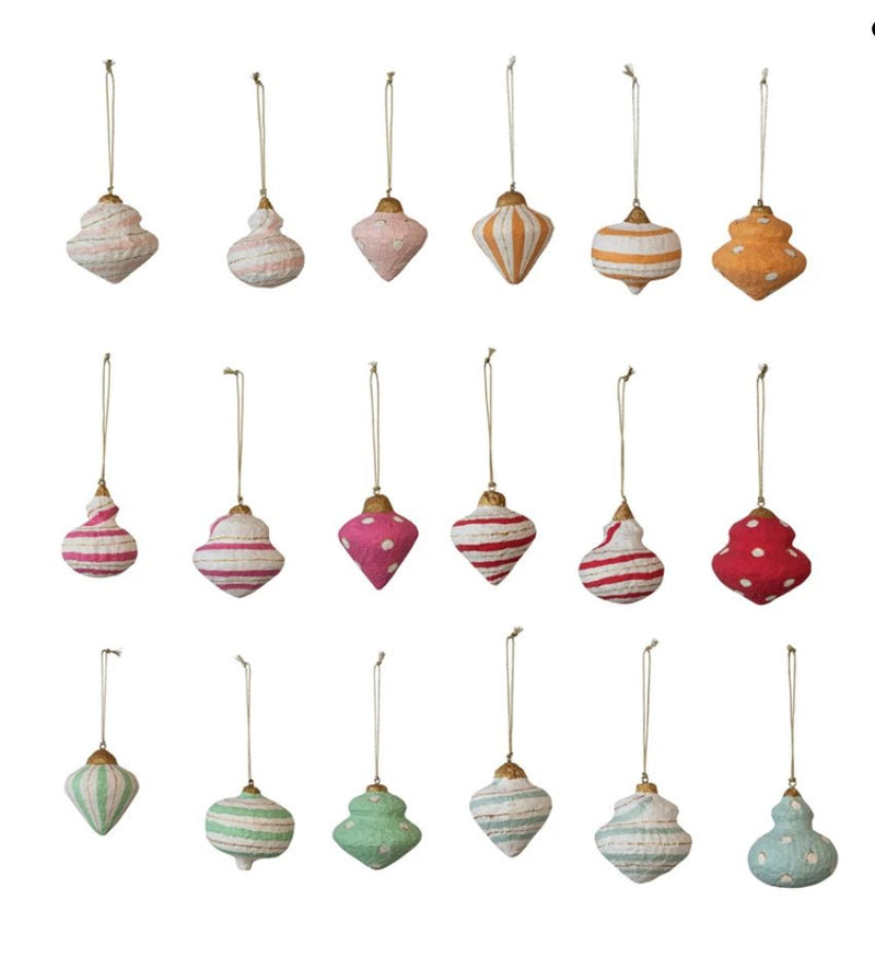 Assorted Paper Mache Ornament - Needle and Grain