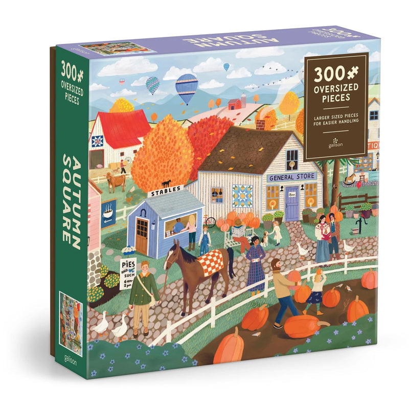 Autumn Square 300 Piece Puzzle - Needle and Grain