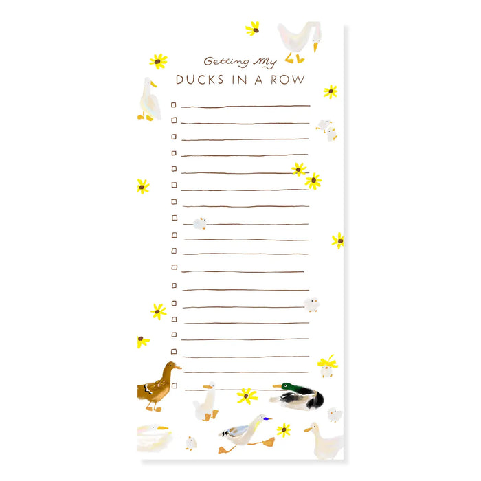 Ducks in a Row Magnetic Notepad