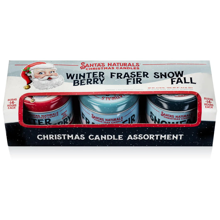 Santa's Naturals Christmas Candle Trio Set