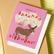 Baaad Ass Birthday – Funny and Snarky Donkey Birthday Card - Needle and Grain