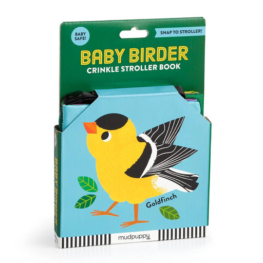 Baby Birder Crinkle Fabric Stroller Book - Needle and Grain