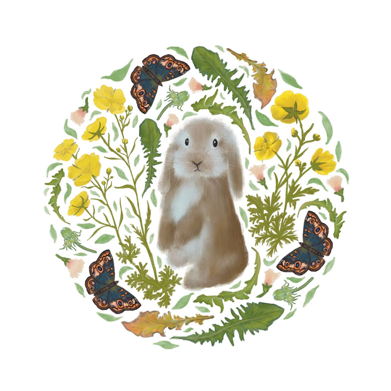 Baby Bunny Card - Needle and Grain