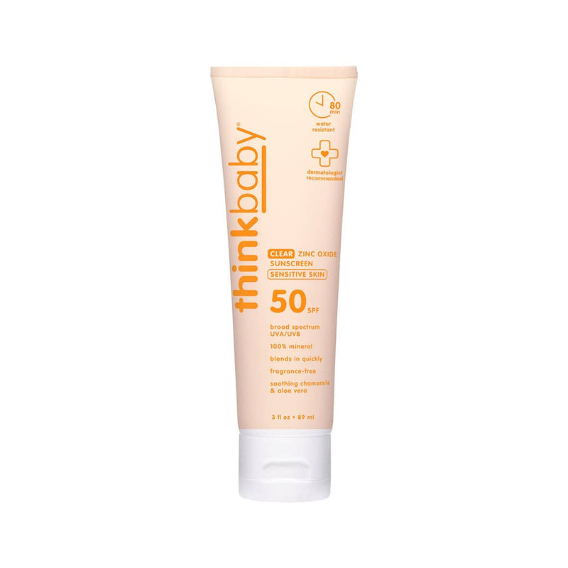 Baby Clear Zinc Sunscreen Sensitive Skin SPF 50, 3 oz - Needle and Grain