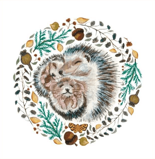 Baby Hedgehogs Art Print - Needle and Grain