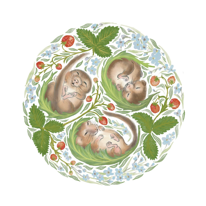 Baby Mice Card - Needle and Grain