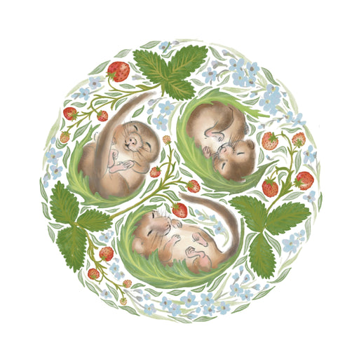 Baby Mice Card - Needle and Grain