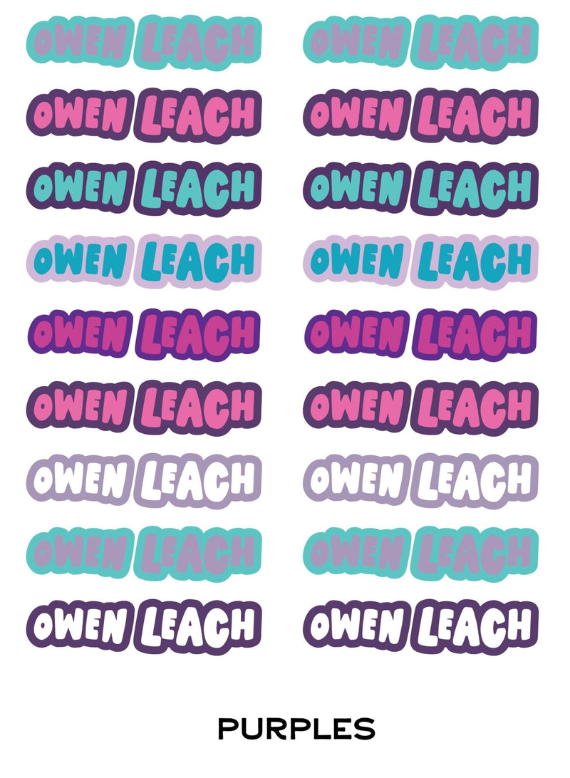 Back To School Custom Durable Label Sheets - Needle and Grain