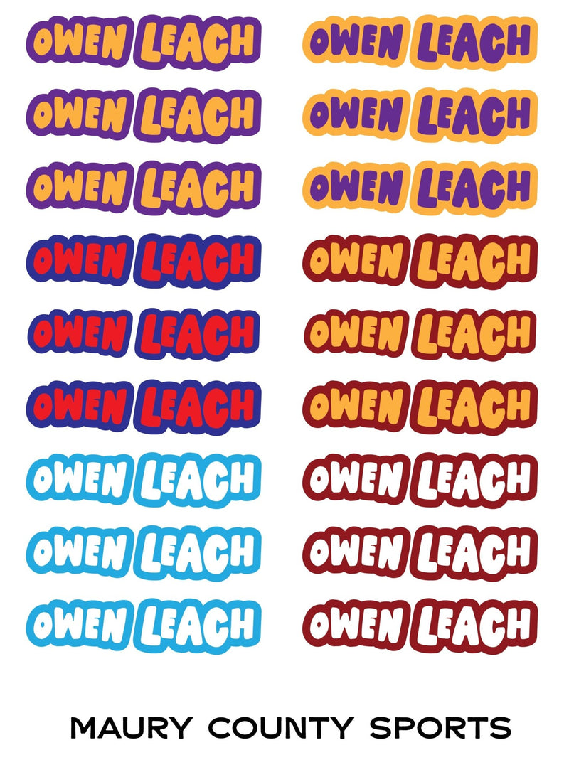 Back To School Custom Durable Label Sheets - Needle and Grain