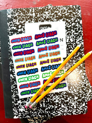 Back To School Custom Durable Label Sheets - Needle and Grain