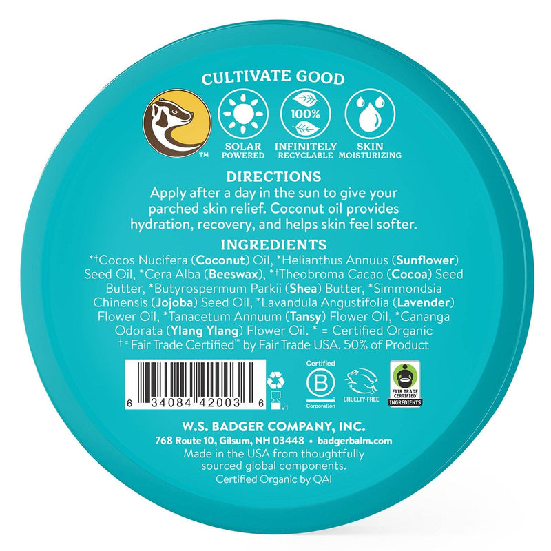 Badger Coconut After Sun Balm - Needle and Grain