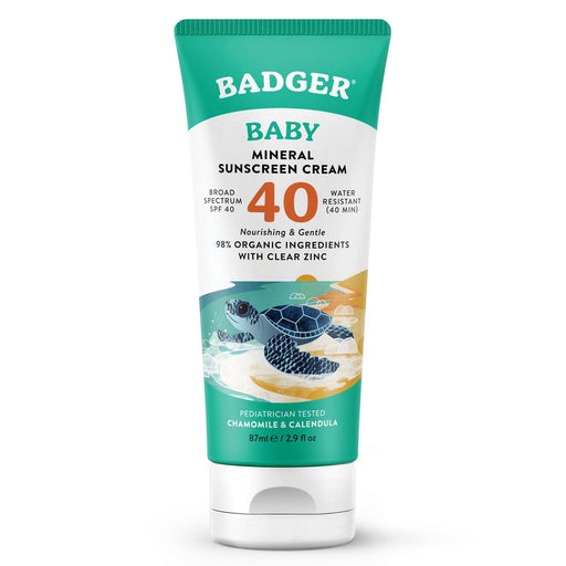 Badger Mineral Baby Sunscreen Cream SPF 40 - Needle and Grain