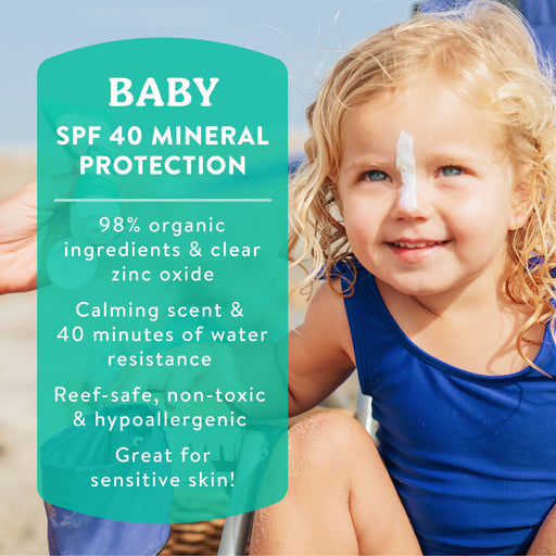 Badger Mineral Baby Sunscreen Cream SPF 40 - Needle and Grain