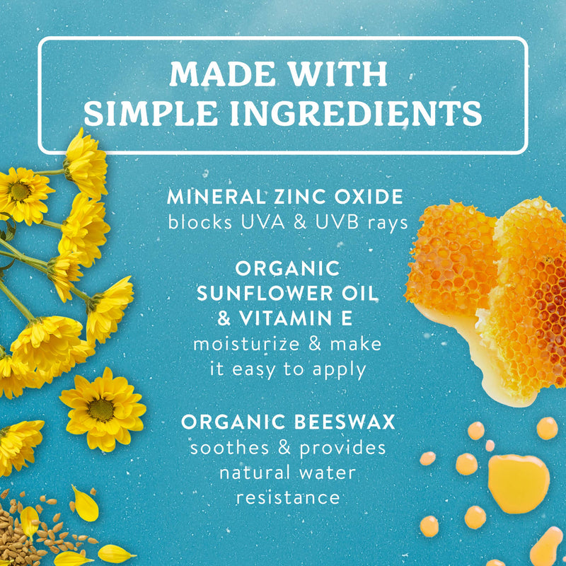Badger Mineral Sunscreen Face Stick SPF 35 - Needle and Grain