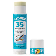 Badger Mineral Sunscreen Face Stick SPF 35 - Needle and Grain