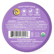 Badger Night-Night Balm, Organic Aromatherapy for Kids - Needle and Grain