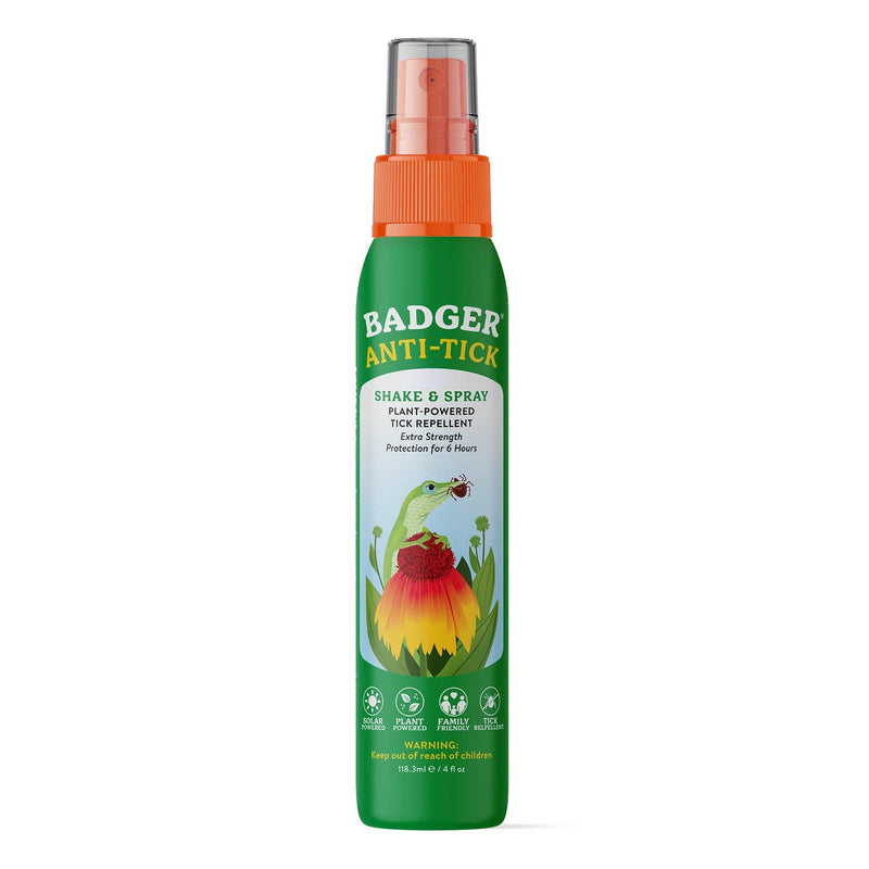 Badger Tick Spray, All Natural Tick Repellent, Deet-Free - Needle and Grain