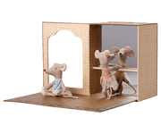 Ballet Mice in Dance Studio, Little Sister and Brother - Needle and Grain