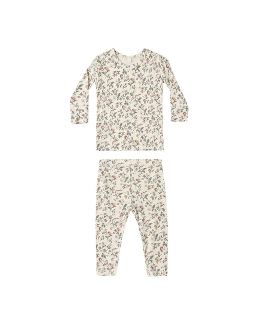 Bamboo Pajama Set In Holiday Floral - Needle and Grain