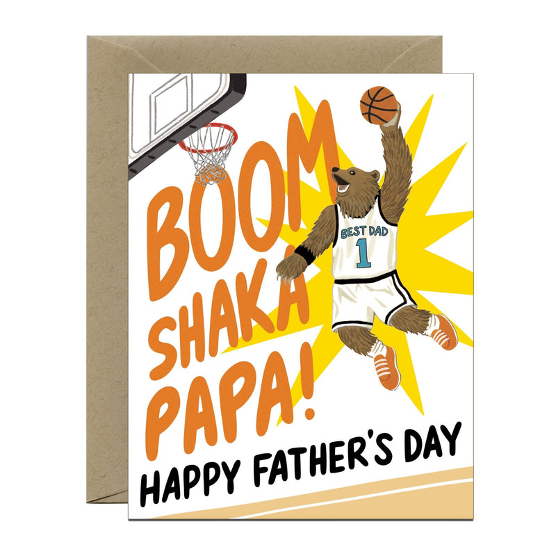 Basketball Bear Father's Day Card - Needle and Grain