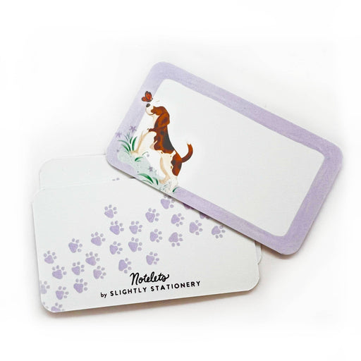 Beagle Butterfly Notelets • Tiny Dog Note Cards - Needle and Grain