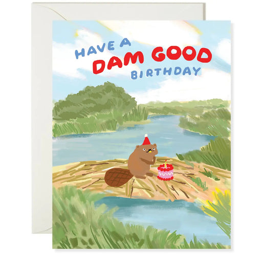 Beaver Birthday Card - Needle and Grain
