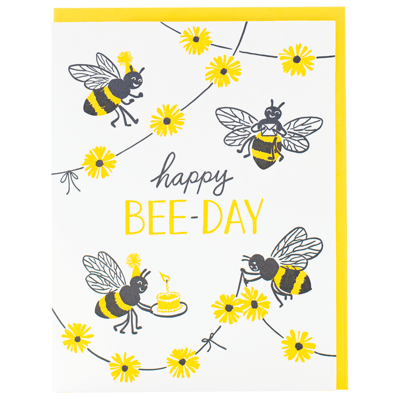 Bee Party Birthday Card - Needle and Grain