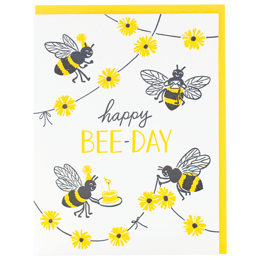 Bee Party Birthday Card - Needle and Grain