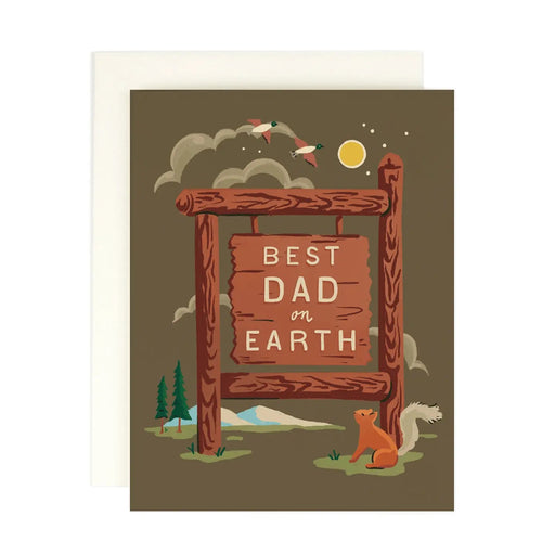 Best Dad on Earth Card - Needle and Grain