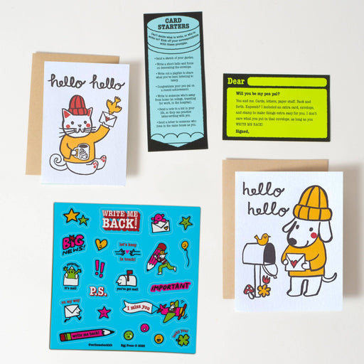 BFF Dog & Cat Letter Writing Pen Pal Kit - Needle and Grain