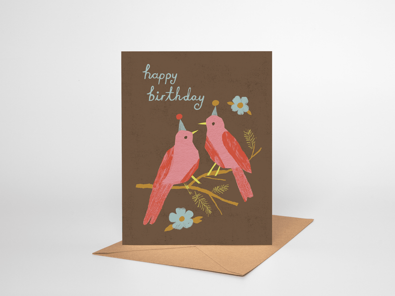 Bird Lovers' Birthday Card - Needle and Grain