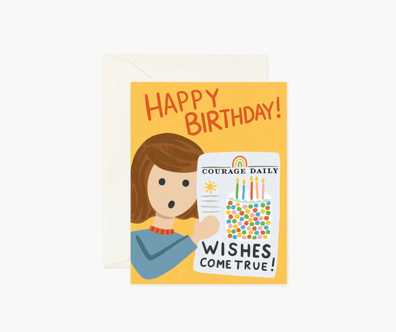 Birthday News Card - Needle and Grain