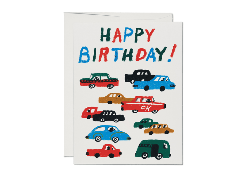Birthday Traffic Birthday Card - Needle and Grain