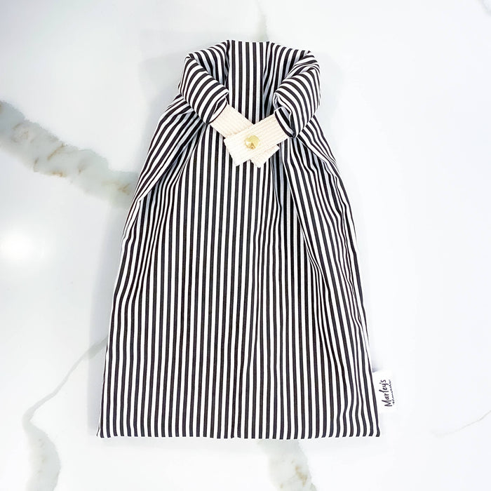 Black Striped Bread Bag