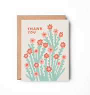 Blooming Thank You Card | Red and Pink Floral Gratitude Card - Needle and Grain
