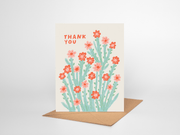 Blooming Thank You Card | Red and Pink Floral Gratitude Card - Needle and Grain