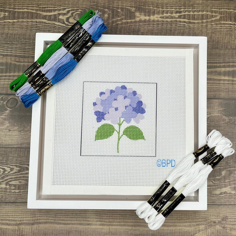 Blue Hydrangea Needlepoint Kit - Needle and Grain