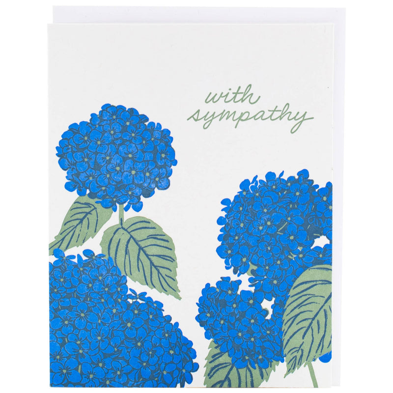 Blue Hydrangea Sympathy Card - Needle and Grain