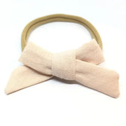 Blush Pink Dainty Hair Bow (Organic) - Needle and Grain