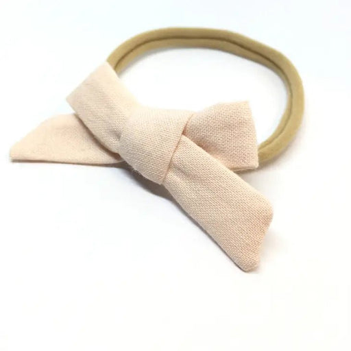Blush Pink Dainty Hair Bow (Organic) - Needle and Grain