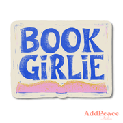 Book Girlie Vinyl Sticker - Needle and Grain