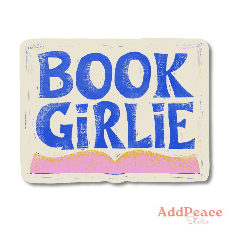 Book Girlie Vinyl Sticker - Needle and Grain