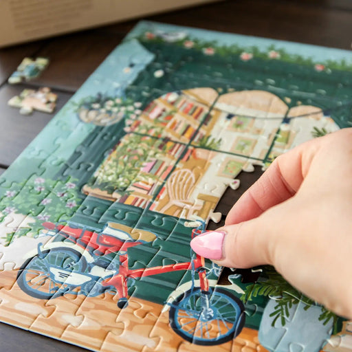 Bookworm Bookshop - 400 Piece Panoramic Jigsaw Puzzle - Needle and Grain