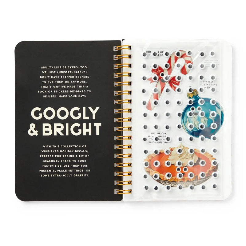 Brass Monkey Googly & Bright Holiday Sticker Book - Needle and Grain
